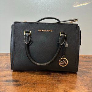 Michael Kors Medium Hope Satchel Black 35TOGWXM2L